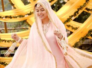 Saba Ibrahim Instagram - Haldi Ceremony of @saba_ka_jahaan 💜 
#sabakiwedding #sabasunnykishaadi #celebrity #wedding 
@ms.dipika @shoaib2087 
@garti21 @rajvirsainiofficial @vowsvachan