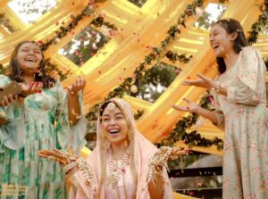 Saba Ibrahim Instagram - Haldi Ceremony of @saba_ka_jahaan 💜 
#sabakiwedding #sabasunnykishaadi #celebrity #wedding 
@ms.dipika @shoaib2087 
@garti21 @rajvirsainiofficial @vowsvachan
