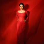 Saiyami Kher Instagram - Wore all this red but can’t think of a caption 🌹 Outfit @deme_love_ Photos @shrutisbagwe Jeweller @isharya @elevatepr