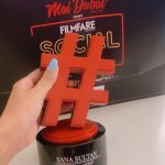Sana Sultan Instagram - Iffa dekhne aaye they, Filmfare lekar ja rahe hai🥹❤️😇 Allhumdulillah.. your girl won @filmfareme “Trending Artist of the Year award”🏆 This is so overwhelming…🥹 Thank u God, Thank u Universe🤍💫 Getting recognised for your work not only in your Country but also in beautiful Country like UAE is a greathonour me! So so thankful..🙏🏻❤️ I m a hardcore believer of “hardwork pays off” & this particular pay off was really overwhelming & was a pleasant surprise. Shukriyaa for all the love & support you guys! You guys are my big strength… you guys keep me going… Promise you guys a lot more coming… We are Winning.. We are born to shine… Less go🔥💫 . . . Clicked by : @artan.photo.uae Styled & dolled up by : @forever52india @nadiaa.makeup6 @asmaa_hairstyles Palazzo Versace Dubai