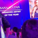 Sana Sultan Instagram - Iffa dekhne aaye they, Filmfare lekar ja rahe hai🥹❤️😇 Allhumdulillah.. your girl won @filmfareme “Trending Artist of the Year award”🏆 This is so overwhelming…🥹 Thank u God, Thank u Universe🤍💫 Getting recognised for your work not only in your Country but also in beautiful Country like UAE is a greathonour me! So so thankful..🙏🏻❤️ I m a hardcore believer of “hardwork pays off” & this particular pay off was really overwhelming & was a pleasant surprise. Shukriyaa for all the love & support you guys! You guys are my big strength… you guys keep me going… Promise you guys a lot more coming… We are Winning.. We are born to shine… Less go🔥💫 . . . Clicked by : @artan.photo.uae Styled & dolled up by : @forever52india @nadiaa.makeup6 @asmaa_hairstyles Palazzo Versace Dubai