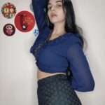 Sanam Shetty Instagram - How's your evening? 💙 . . Outfit @coolclub_chennai #midweekblues #croptop #sequined