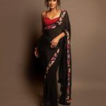 Seerat Kapoor Instagram - Careful with the pataka 😉 Styled by: @officialanahita Saree: @cyynosurepune Blouse: @varunchakkilam Earrings: @ajnaaofficial Kada & ring: @adornablesbysonalimehra Makeup by: @khateejakhanofficial Hair by: @bhanu_makeup_hairstylist Style team: @pranathivarma.k Pic: @epics_by_pradeep