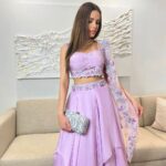 Shazahn Padamsee Instagram - 💜🌙 Outfit @vridhisomaani Jewels @rubans.in Clutch @adahbags_ Styled by @shikshabhansali_