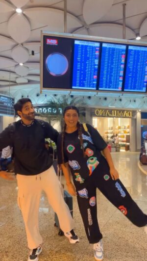 Shireen Mirza Instagram - OFF WE GO! 

A very special trip with my most special person 🫶🏼

#trend #relationship #goals #reelsinstagram #holiday #reelitfeelit #husbandandwife #friends #bff #anniversary