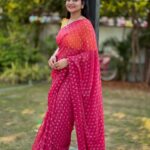 Shiva Jyothi Instagram - Life is a test, give it your best. ❤️❤️❤️❤️ Saree @label_dishana ❤️ #newpost #instagram #instagood #pics #jyothakka #shivajyothi #saree #sareelove