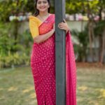 Shiva Jyothi Instagram - Life is a test, give it your best. ❤️❤️❤️❤️ Saree @label_dishana ❤️ #newpost #instagram #instagood #pics #jyothakka #shivajyothi #saree #sareelove