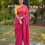Shiva Jyothi Instagram - Life is a test, give it your best. ❤️❤️❤️❤️ Saree @label_dishana ❤️ #newpost #instagram #instagood #pics #jyothakka #shivajyothi #saree #sareelove