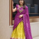 Shiva Jyothi Instagram - #happydiwali ❤️❤️ Outfit @maramsclothing_official Jewellery @emmadi_silver_jewellery Pics @thehashtag_photography ❤️ #happydiwali #diwali #celebration #festival #happiness #halfsaree #jyothakka #shivajyothi