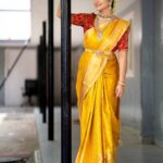Shiva Jyothi Instagram - No one can ever say no to the magic of a saree ❤️❤️❤️ Makeover by @makeoverbyswathiraj ❤️ Saree& blouse @pinkpetalsdesignhouse❤️ Jewellery @jewelleryforher3 ❤️ Clicks @cg_capturess Retouch @bkmfilms #saree #sareelove #newpost #instagram #instagood #event #photoshoot #desingerwear #shooting #shoot #shootingfun #jewelry #makup #hairstyles #photography #pics #shivajyothi #jyothakka