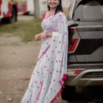 Shiva Jyothi Instagram - Paint your soul with the colors of self love. ❤️🫶💙 Saree @label_dishana ❤️ Pics @thehashtag_photography ❤️ #newpost #instagram #instagood #happiness #love #selflove #saree #sareelove