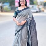 Shiva Jyothi Instagram - #happysunday Saree @label_dishana ❤️ #sundayvibes #saree #sareelove #happiness #shivajyothi #jyothakka