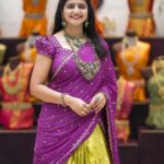 Shiva Jyothi Instagram - #happydiwali ❤️❤️ Outfit @maramsclothing_official Jewellery @emmadi_silver_jewellery Pics @thehashtag_photography ❤️ #happydiwali #diwali #celebration #festival #happiness #halfsaree #jyothakka #shivajyothi