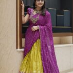 Shiva Jyothi Instagram - #happydiwali ❤️❤️ Outfit @maramsclothing_official Jewellery @emmadi_silver_jewellery Pics @thehashtag_photography ❤️ #happydiwali #diwali #celebration #festival #happiness #halfsaree #jyothakka #shivajyothi