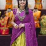 Shiva Jyothi Instagram - #happydiwali ❤️❤️ Outfit @maramsclothing_official Jewellery @emmadi_silver_jewellery Pics @thehashtag_photography ❤️ #happydiwali #diwali #celebration #festival #happiness #halfsaree #jyothakka #shivajyothi
