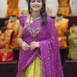 Shiva Jyothi Instagram - #happydiwali ❤️❤️ Outfit @maramsclothing_official Jewellery @emmadi_silver_jewellery Pics @thehashtag_photography ❤️ #happydiwali #diwali #celebration #festival #happiness #halfsaree #jyothakka #shivajyothi