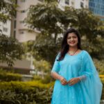 Shiva Jyothi Instagram - No matter what, get up, dress up and never give up!❤️❤️❤️ Outfit @maramsclothing_official ❤️ Pics @ram_chinthaparthi ❤️ #newpost #instagram #instagood #shivajyothi #jyothakka #newdress #love #skyblue #pics #photography