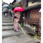 Shweta Bachchan Nanda Instagram - Kyoto when it rains ~ it wasn't the perfect day to visit, it wasn't the right time either, we just caught the fag end of cherry blossom season. My shoes were soaked through and I am not a fan of the rain, but the Japanese have a term " kintsugi " a metaphor for embracing flaws and imperfections. So in that spirit we set forth and actually had a wonderful time! I feel if I am to ever learn patience it will be here where the people are so mindful taking time to enjoy the smallest things. Our guide insisted we visit the Starbucks built inside an ancient home, the old street was charming and so clean but most importantly no one was in a hurry, but me, I was dying to write this all down before I forget. 🌸