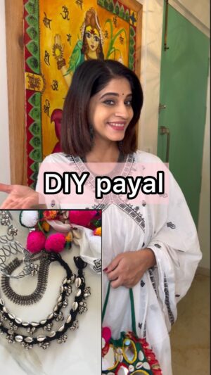 Shweta Mahadik Instagram - Quick, easy and affordable payal for navratri. 

#diy
#handmade
#jewelry 
#shwetamahadik 
#navratri 
#diychachi
#accessories