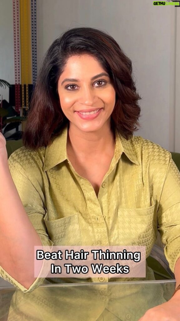 Shweta Mahadik Instagram - This is how I said bye to hair thinning with @lovebeautyandplanet_in Curry Leaves & Vegan Biotin Hair Growth Scalp Serum! It has curry leaf extracts, 100% vegan biotin and anagain to boost hair growth. I have been using this serum for a while now and I started seeing the difference in my hair in 2 weeks.💚 I love using this serum because it has definitely helped me. I Would definitely recommend you all to try this serum! #AD #lovebeautyandplanet #hairgrowth #antihairfallsolution #thickerhair