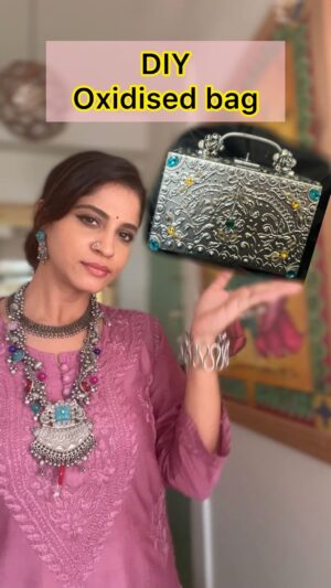 Shweta Mahadik Instagram - Are you ready for navratri??? 
“DIY oxidised bag”
#diy
#navratri 
#accessories 
#shwetamahadik
#diychachi 
#art 
#fashion