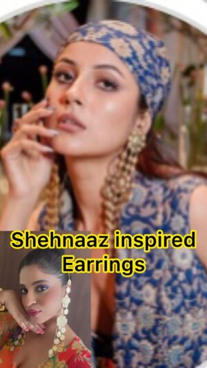Shweta Mahadik Instagram - DIY “Shehnaaz inspired” earrings!! Super light , super cool. 
#diy
#handmade
#shehnaazgill 
#shwetamahadik
#diychachi
#art
#ootd