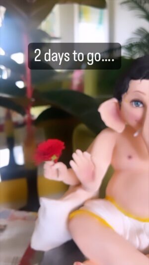 Shweta Mahadik Instagram - 2 days to go…. Bappa moryaaa 🙏🏼

#handmade
#ganpati 
#art
#diy
#ganeshchaturthi 
#festival 
#shwetamahadik
#diychachi