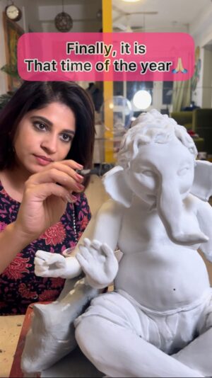 Shweta Mahadik Instagram - Can’t wait!!! Bappa moryaaa 🙏🏼

#diy
#handmade
#ganpati 
#bappa 
#shwetamahadik
#diychachi 
#art