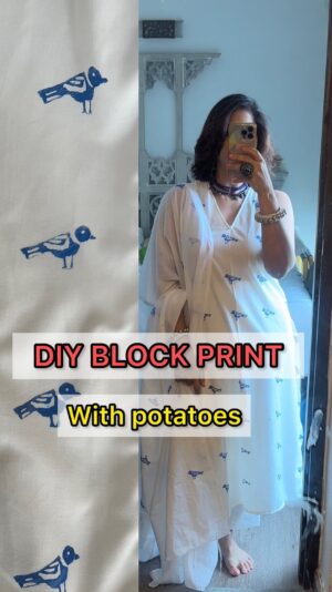 Shweta Mahadik Instagram - DIY block printed outfit!!

#diy
#handmade
#art
#blockprint 
#shwetamahadik 
#diychachi 
#fashion