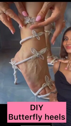 Shweta Mahadik Instagram - DIY SPIRAL BUTTERFLY HEELS! 

#diy
#handmade
#fashion
#art
#shwetamahadik
#diychachi
#accessories