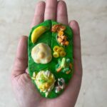 Shweta Mahadik Instagram - Onam pics❤️ Saree belt, neckpiece and earring by your very own #diychachi And don’t miss the cute banana leaf fridge magnet ❤️😍 #onamcelebration #sareelove #handmadecrafts