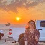 Sija Rose Instagram - This one tags to one of my memorable trips. The sunset hangs on a cloud Leaving ripples of light I stand in awe Watching you paint the sky As you say goodbye! . 📷 @itzme_adhil_official Thank you @dune_troopers for a wonderful desert adventure Sealine, Qatar