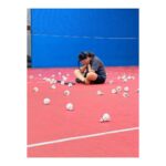 Sonia Singh Instagram - One from that badass session!!! Learning a badminton attitude. @archminton @rathod._.hari Archminton Sports