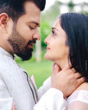 Surabhi Santosh Instagram - Ever Ours 🤍 🎶 
@pranavchandranofficial 

.
.
.

Photography @sk_abhijith 
Lehenga @iktara.in