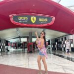 Tamanna Vyas Instagram - Ferrari Feeling 🚘 #ferrariworld #ferrariworldabudhabi #ferrari #abudhabi #abudhabilife #fashion #fashionblogger #travelling #travelphotography #travelgram #uae #uaelife #yasmall #yasisland #dubai #tamanna #tamannavyas Ferrari World Yas Island, Abu Dhabi