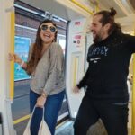 Tannaz Irani Instagram - Bringing a little bit of Bollywood to London. Couldn't resist doing this for you all. Love from the #madiranis PS Was really a task getting the timing right for Bhakhtyar to get into the tube at the right time. Now our children really want to disown us. Zara actually took an extra Oyster card from us in case dad gets lost! Lol! #London #londontown #londontube #bollywoodsongs #reelsvideo #reelkarofeelkaro #londoncity #couplegoals❤ #coupleshoot #bollywood #familyholiday #family #tanaazirani