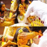 Tejaswini Gowda Instagram - Haldi getting drenched in yellow and love ❤️ For Bookings + 91 9551 955 955 #haldiceremony #haldi #haldioutfit #haldi #haldidecor #haldidecoration #haldi #haldiceremony #wedding #indianwedding #bride #weddingphotography #haldijewellery #haldioutfit #bridal #weddingseason #bridetobe #indianbride #love #haldifunction #wedmegood #floraljewelry #mehendi #groom #floraljewellery #photography #weddingdress #bridalmakeup #haldidecor #flowerjewellery #jewellery #sangeet #weddings #weddingsutra #haldidress Bangalore, India