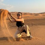 Tina Datta Instagram - The desert tells a different story every time one ventures onto it .. .. . . . Thank you @deals4trip for curating such a memorable experience for me, smooth service and customer service from Nadia. Contact +971 56 669 6251 when in dubai next for great deals. . . . #dubai #tina #tinadatta Dubai Desert