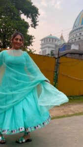 Tiyasha Lepcha Instagram - HARE KRISHNA 🙌🏻 Outfit by @klothbytrineel 𝗜𝗦𝗞𝗖𝗢𝗡 𝗠𝗮𝘆𝗮𝗽𝘂𝗿