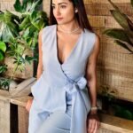 Tridha Choudhury Instagram - “Keep your heels, head, and standards high ” ― Coco Chanel 🩵 Outfit @sasya_fashions Choker @shoppaksha 🩵 #girlslikeus #teamelegance #eleganceapproved #cocochanel