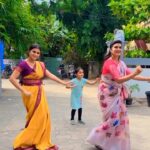 Vaishu Sundar Instagram - From the sets of ponni❤️❤️ going with the trend with cuties😍😍 #srideviashok #trendingreels
