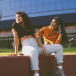 Vidya Vox Instagram - Being casual in front of some buildings 🤣🤣 @tlviclothing Tamil crop & Turmeric hoodie