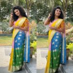 Vishnu Priya Instagram - #hasini 🌈 . Saree: @mihiracollections 🌈 . . . #saree #traditional #shooting #pictures #picoftheday #photography #thankyou #serial #telugu #actress #instagram #loveyouall❤️