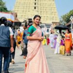 Vishnu Priya Instagram – A moment frozen in eternity’s embrace 😇 🙏🏻🛕 
.
Blouse designed by @wardrobe.talks 🤗 
.
.
#temple #tradition #padmanabhaswamytemple #munnar #kerala #vacation #blessed #instagram #instagood #instalove #instadaily #instamood #insta #sidshnu #subscribe #like #share #comment #thankyouall ♥️♥️♥️♥️ Padmanabhaswamy Temple