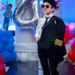 Vishnu Priya Instagram - Taking off into my 4th year 🧑🏻‍✈️🛫✈️ My heartfelt thanks to everyone who wished me on my birthday 🎂 felt truly blessed 😇 . My outfit specially designed by @harinireddym ♥️ Thank you so much 😊 . 📷: @panthambhanuprasad 😊 . #birthday #cakes #party #kids #enjoy #sidshnu