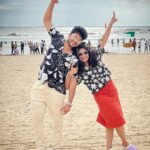 Vishnu Priya Instagram - Us ♥️ . . #goa #beach #bagabeach #couplegoals #couplephotos #couple #vacation #trip #fun #enjoy #instagram #instalove #instadaily #instamood #sidshnu #subscribe #like #share #thankyouthankyouthankyou ♥️ Baga Beach, Goa