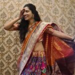 Vishnupriyaa bhimeneni Instagram - Munduga andariki Ugadi 💛💚 subhakankshalu 💖 😍😛😝 Beautiful halfsaree from @southindiashopping I can't express how much my mom loved the outfit... And me wearing it today specially .... 😍 Coz I generally don't doll up... Thats highly impossible... Pc : To my mom... Who was bored of my poses and asked me to try something nice and the result was last 3 pictures... 😝🤣