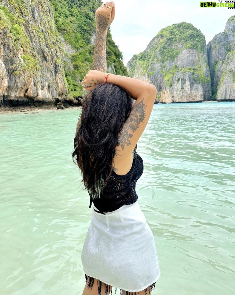 Vishwa Rathod Instagram - Ever been to Thailand..? #ootd #pictureoftheday #potd #tattoo #tattoos #tattoogirl #ethnicwear #piercing #piercings #nature #bepositive #thinkpositive #staystrong #stayhappy #loveyourself #nevish #wisharmy🖤 #instagood #trending #smile #viral #instafamily #picoftheday #instagram #creator #thailand #bikini #phiphiisland #sea #indiangirl Patong Beach, Phuket, Thailand