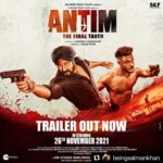 Waluscha De Sousa Instagram - #AntimTrailer out now… film releasing 26.11.2021 in a theatre near you… (Trailer link in bio) @aaysharma @mahima_makwana @maheshmanjrekar @skfilmsofficial @ZeeStudiosOfficial @ravibasrur @ZeeMusicCompany @ZeeCinema @Zee5