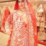 Zeel Joshi Instagram – Red Colour Indo Western Street Top With Lehenga’s Tail ( Nikah Look )Something Diffrent😉 Aldeenar Fashion Pvt Ltd